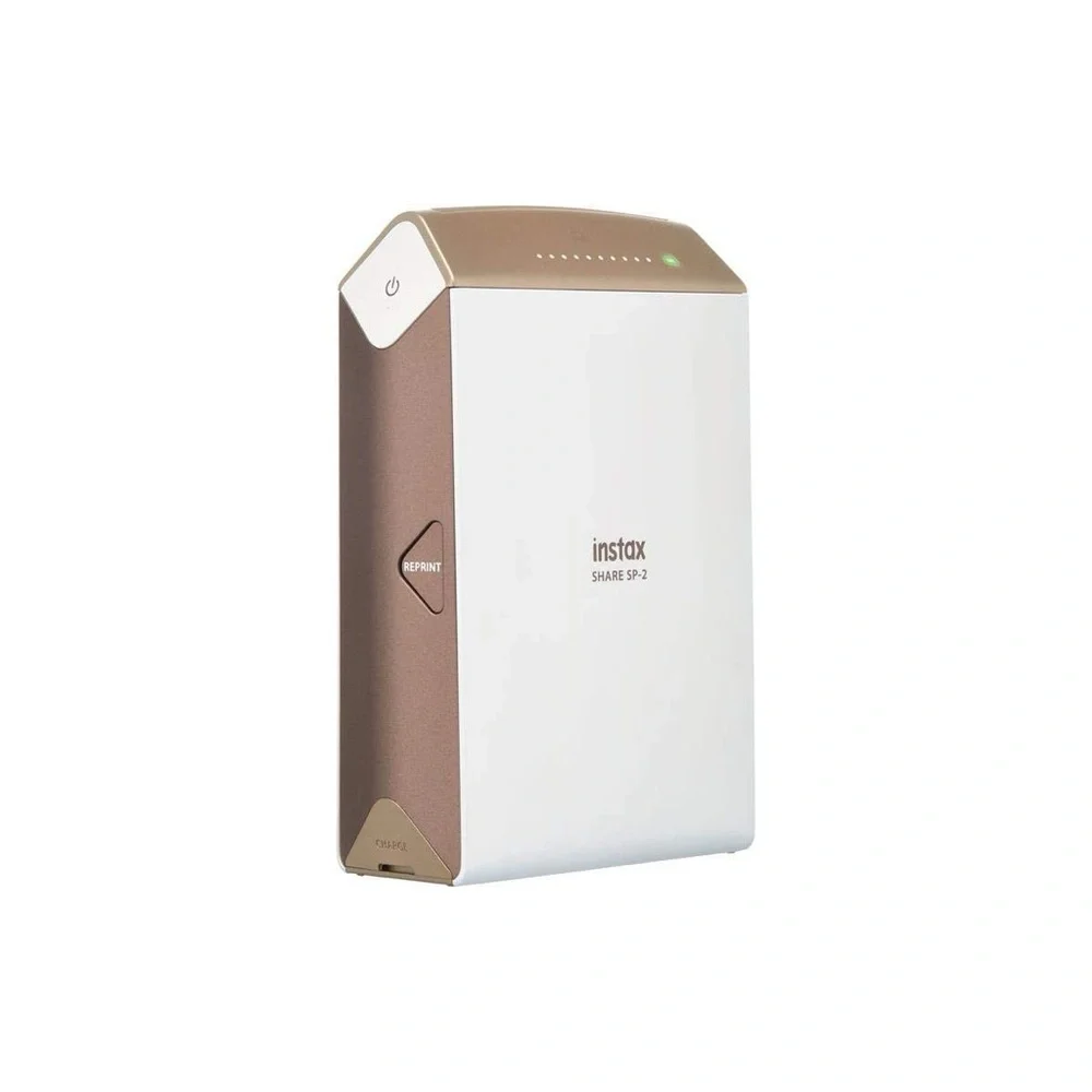 Instax White and Gold Instant Camera SHARE SP-2